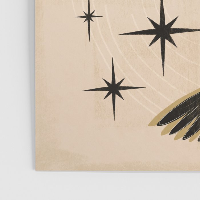 Black birds flying with the Moon Poster Gallery Image 3