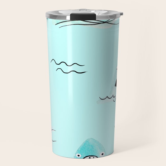 Sharkhead - Shark Pattern Travel Mug Gallery Image 1