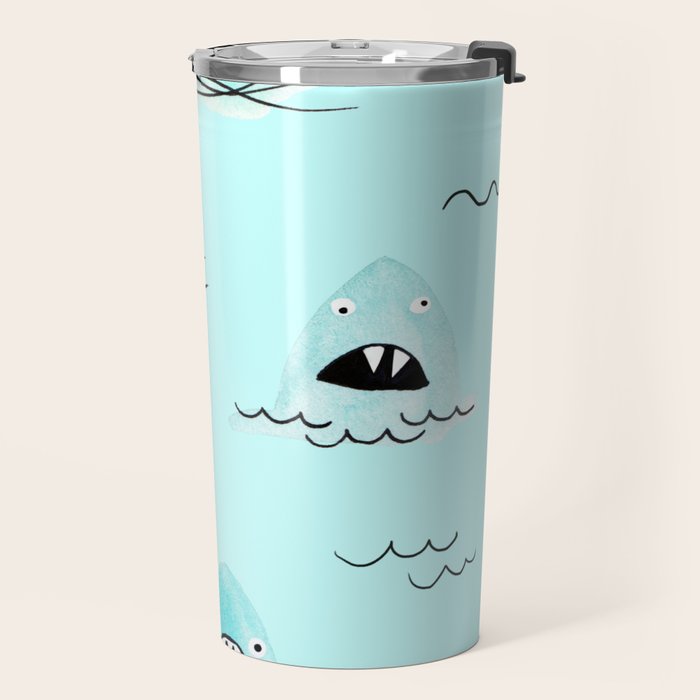 Sharkhead - Shark Pattern Travel Mug Gallery Image 2