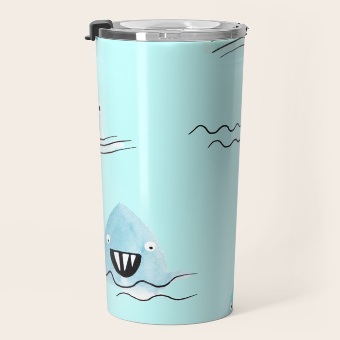 Sharkhead - Shark Pattern Travel Mug Gallery Image 3
