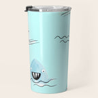 Sharkhead - Shark Pattern Travel Mug Gallery Image 3