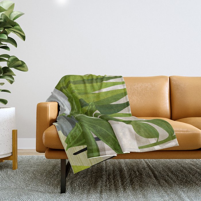 Modern Outdoor Oasis Throw Blanket Gallery Image 1