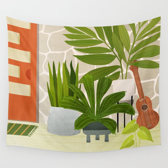 Modern Outdoor Oasis Wall Tapestry Gallery Image 4