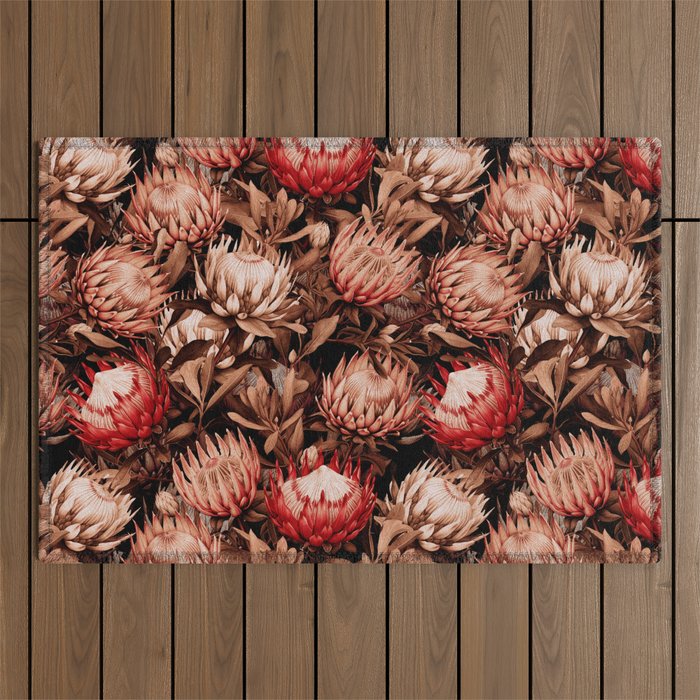 Protea Garden Night Outdoor Rug Gallery Image 1
