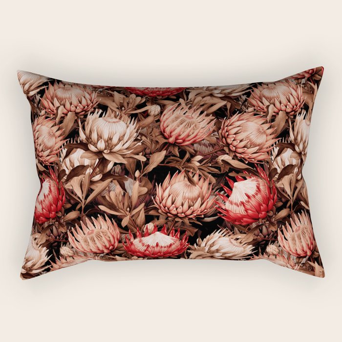 Protea Garden Night Rectangular Pillow Gallery Image 1