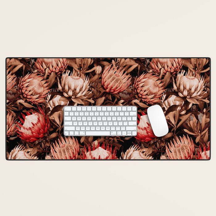 Protea Garden Night Desk Mat Gallery Image 1