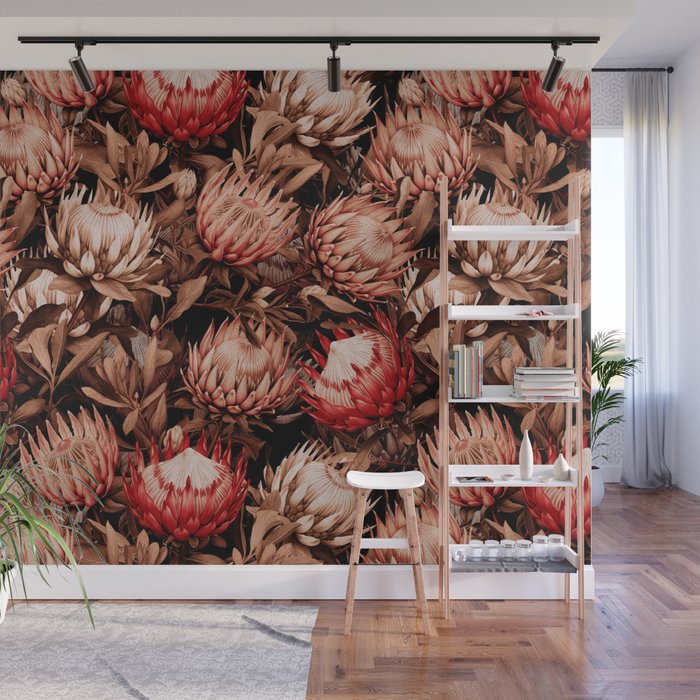 Protea Garden Night Wall Mural Gallery Image 1