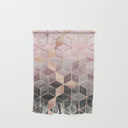 Pink And Grey Gradient Cubes Wall Hanging Gallery Image 1