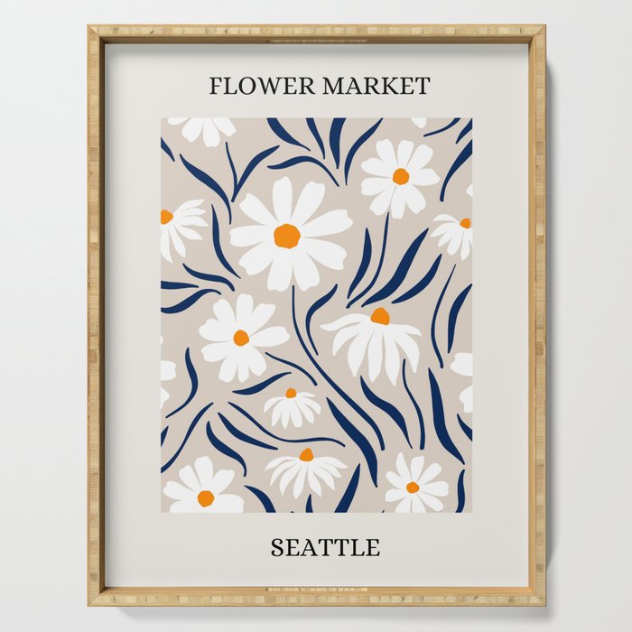 Flower Market, Seattle Serving Tray Gallery Image 1
