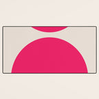 Mid-Century Modern Arches in Hot Pink Desk Mat Gallery Image 3