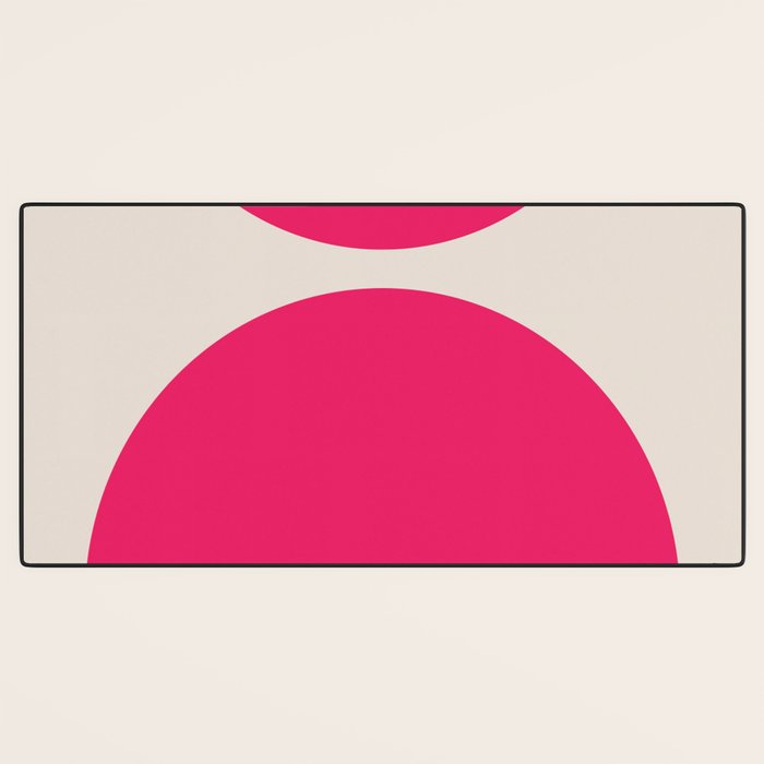Mid-Century Modern Arches in Hot Pink Desk Mat Gallery Image 3