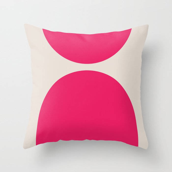 Mid-Century Modern Arches in Hot Pink Throw Pillow Gallery Image 6
