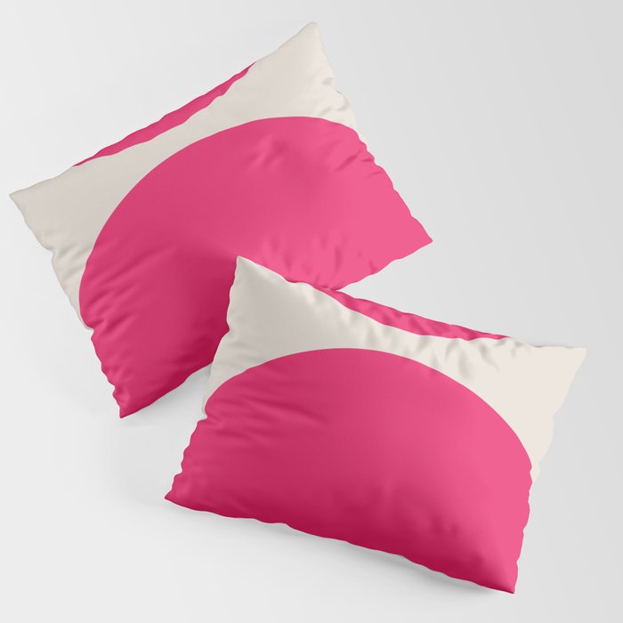 Mid-Century Modern Arches in Hot Pink Pillow Sham Gallery Image 3