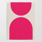 Mid-Century Modern Arches in Hot Pink Poster Gallery Image 4