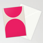 Mid-Century Modern Arches in Hot Pink Stationery Card Gallery Image 2