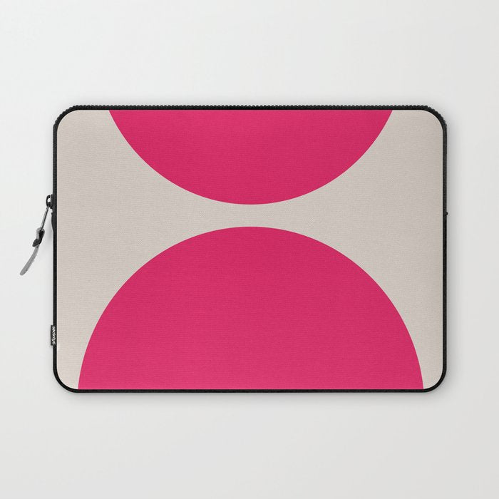 Mid-Century Modern Arches in Hot Pink Laptop Sleeve Gallery Image 1