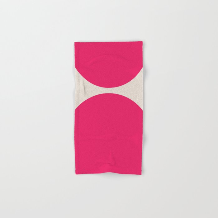 Mid-Century Modern Arches in Hot Pink Bath Towel Gallery Image 1