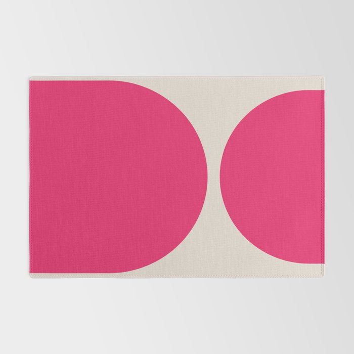 Mid-Century Modern Arches in Hot Pink Rug Gallery Image 2