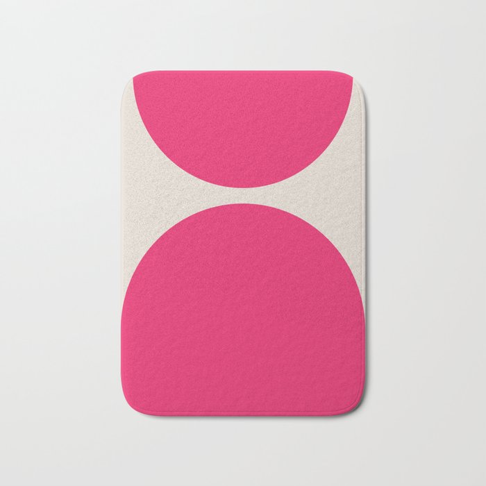 Mid-Century Modern Arches in Hot Pink Bath Mat Gallery Image 1