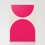 Mid-Century Modern Arches in Hot Pink Stationery Card Gallery Image 2