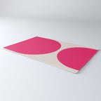 Mid-Century Modern Arches in Hot Pink Rug Gallery Image 3