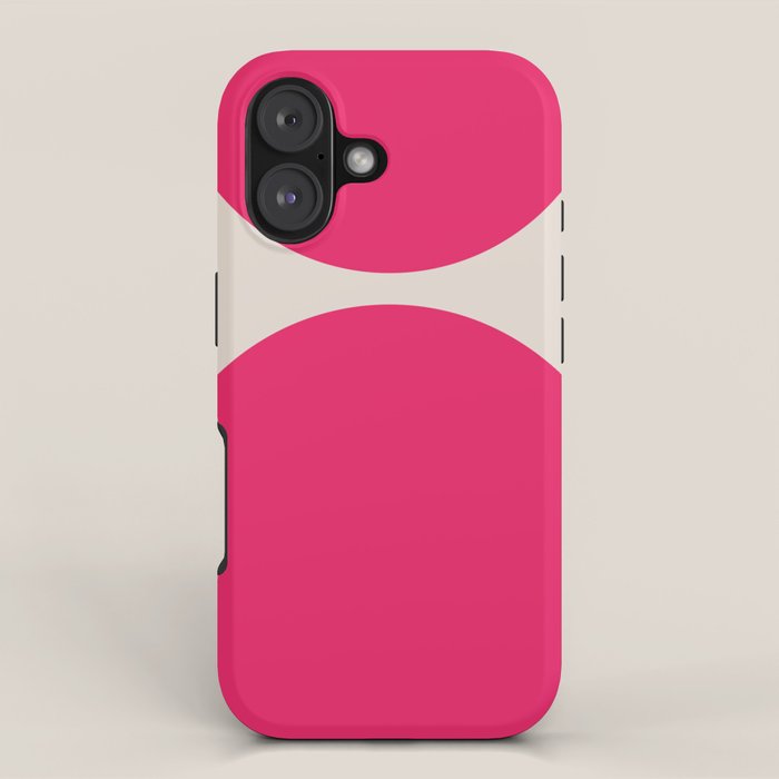 Mid-Century Modern Arches in Hot Pink iPhone Case Gallery Image 1