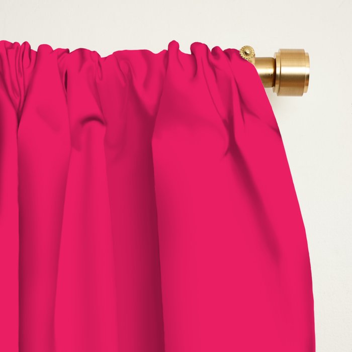 Mid-Century Modern Arches in Hot Pink Window Curtain Gallery Image 2
