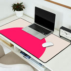 Mid-Century Modern Arches in Hot Pink Desk Mat Gallery Image 2