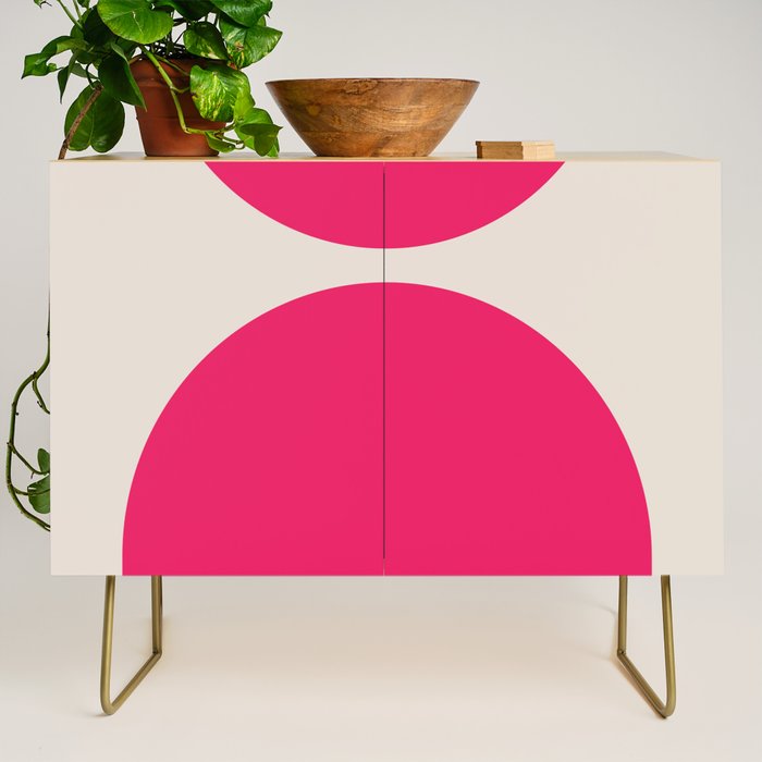 Mid-Century Modern Arches in Hot Pink Credenza Gallery Image 1