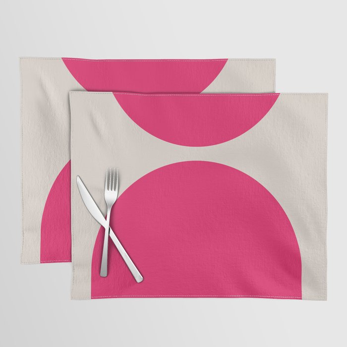Mid-Century Modern Arches in Hot Pink Placemat Gallery Image 1