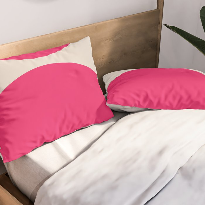 Mid-Century Modern Arches in Hot Pink Pillow Sham Gallery Image 2