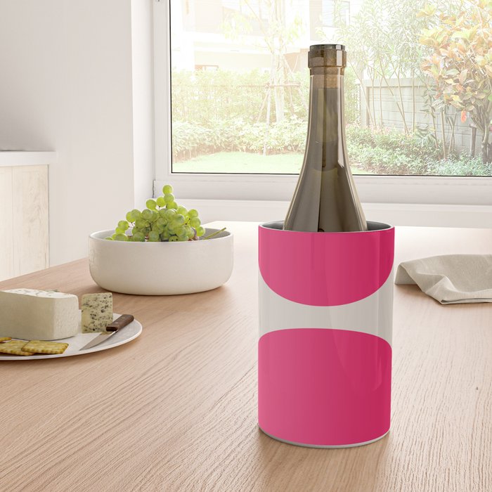 Mid-Century Modern Arches in Hot Pink Wine Chiller Gallery Image 4