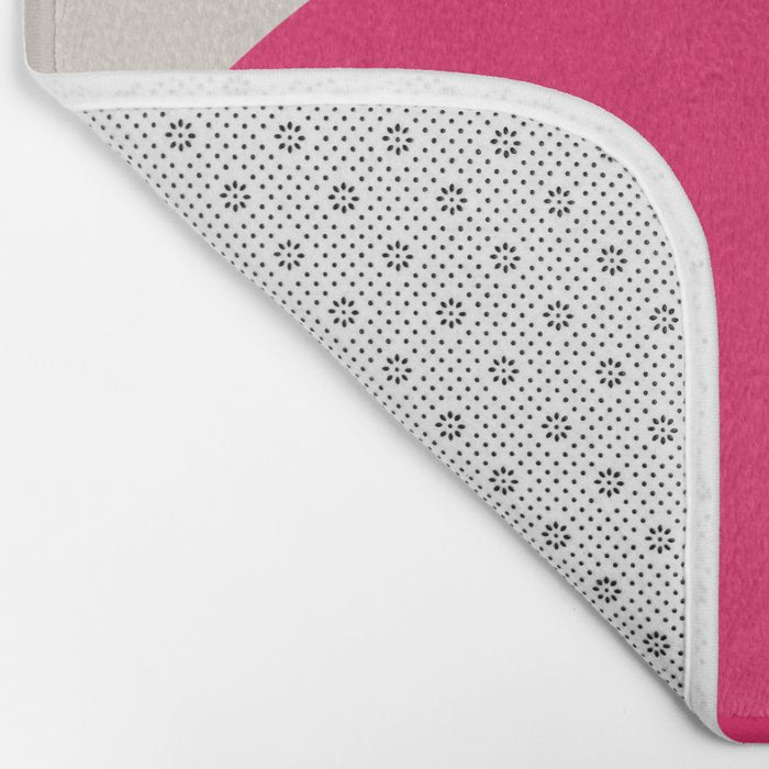 Mid-Century Modern Arches in Hot Pink Bath Mat Gallery Image 2