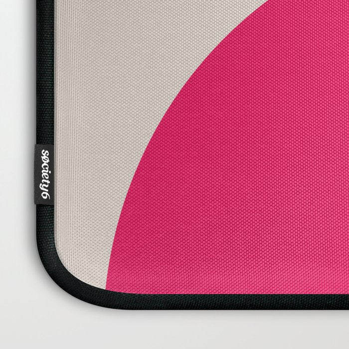 Mid-Century Modern Arches in Hot Pink Laptop Sleeve Gallery Image 3