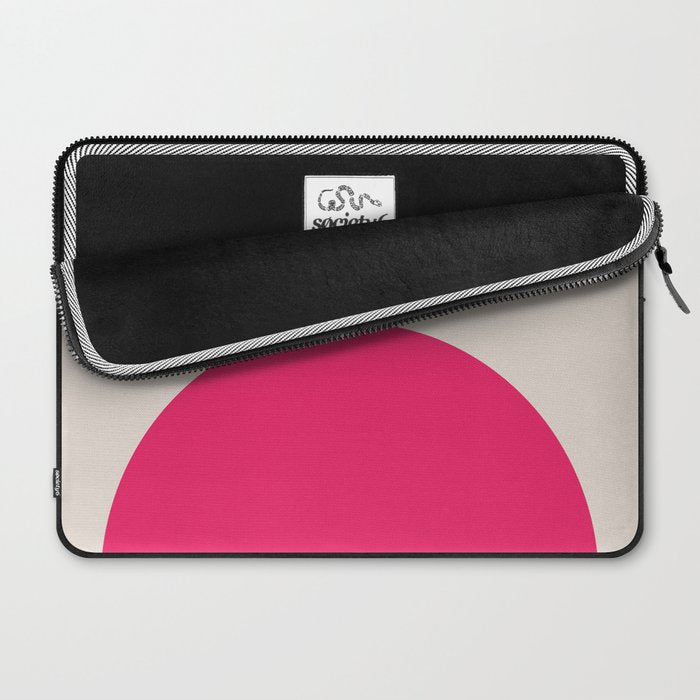 Mid-Century Modern Arches in Hot Pink Laptop Sleeve Gallery Image 2