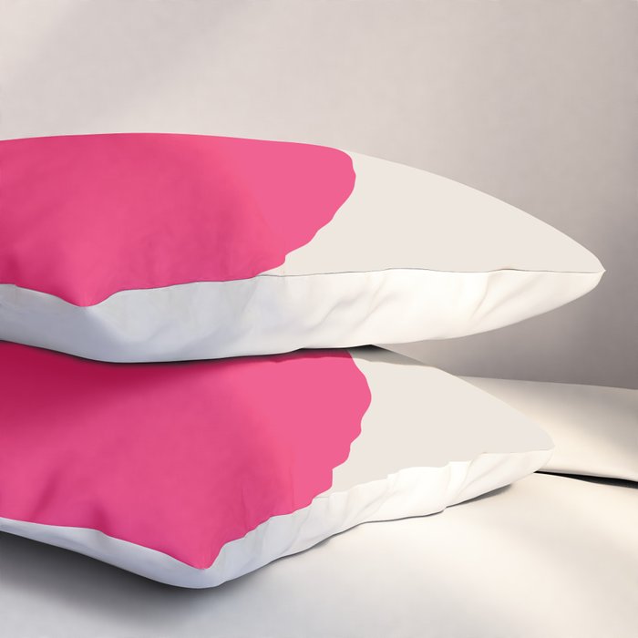Mid-Century Modern Arches in Hot Pink Pillow Sham Gallery Image 3