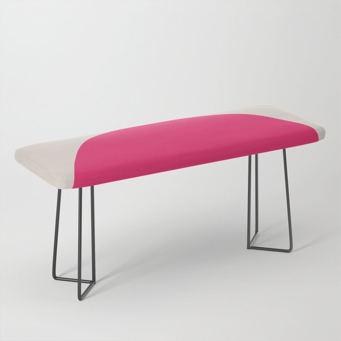 Mid-Century Modern Arches in Hot Pink Bench Gallery Image 1