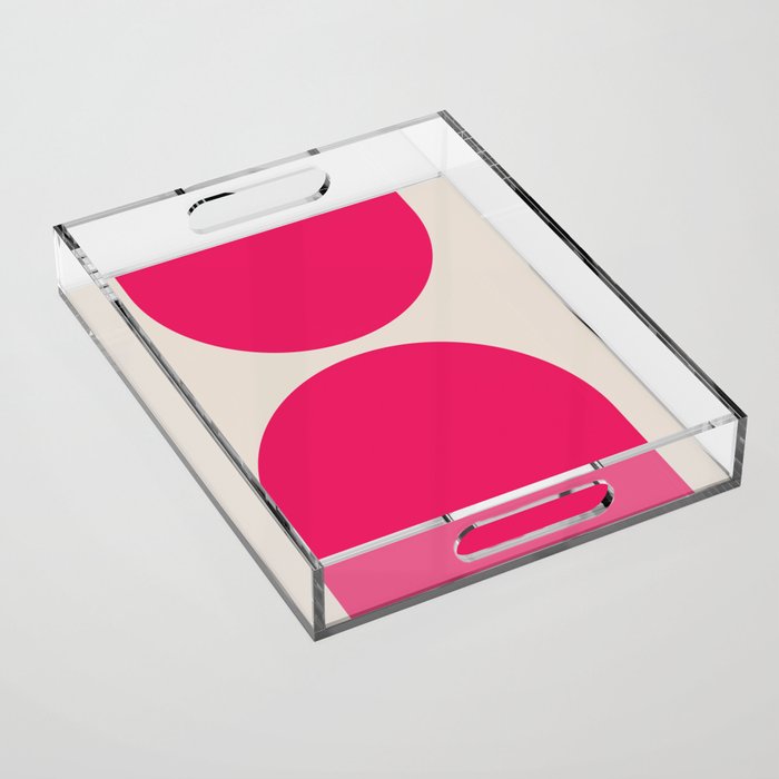 Mid-Century Modern Arches in Hot Pink Acrylic Tray Gallery Image 1
