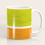 Retro Lime Green Minimalist Abstract Color Block Rothko Midcentury Modern Art Coffee Mug Gallery Image 1
