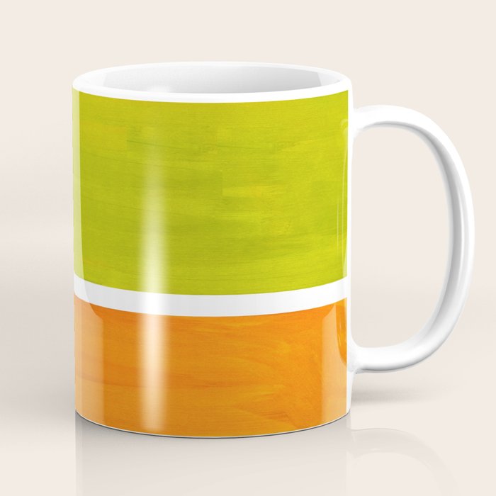 Retro Lime Green Minimalist Abstract Color Block Rothko Midcentury Modern Art Coffee Mug Gallery Image 1