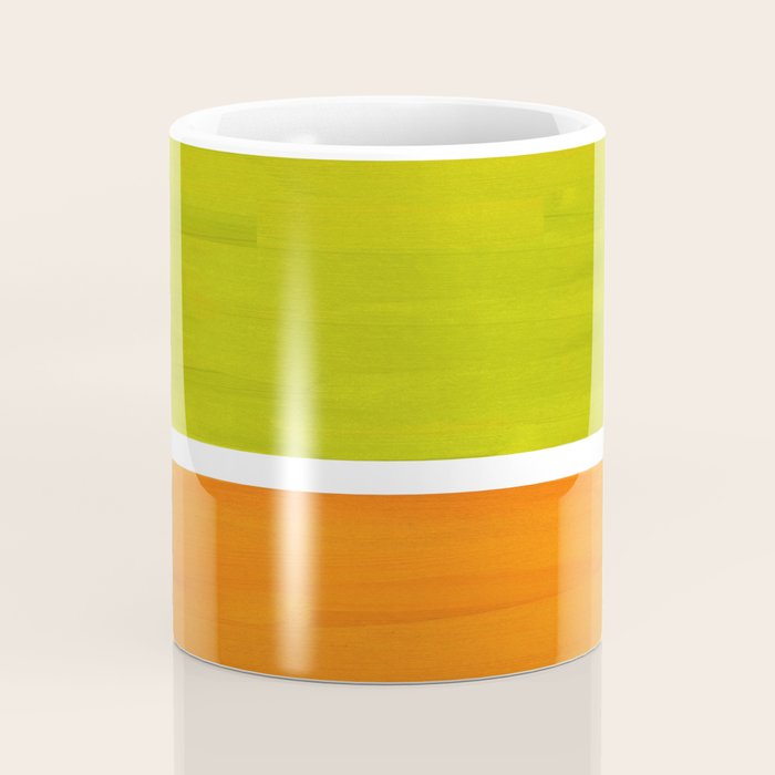 Retro Lime Green Minimalist Abstract Color Block Rothko Midcentury Modern Art Coffee Mug Gallery Image 4
