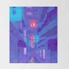 Shibuya Nights Throw Blanket Gallery Image 2