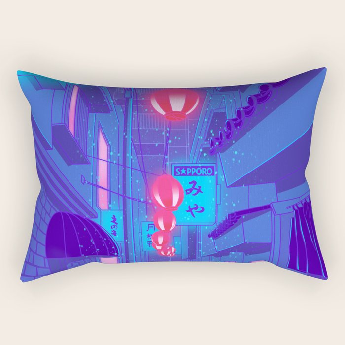 Shibuya Nights Rectangular Pillow Gallery Image 1
