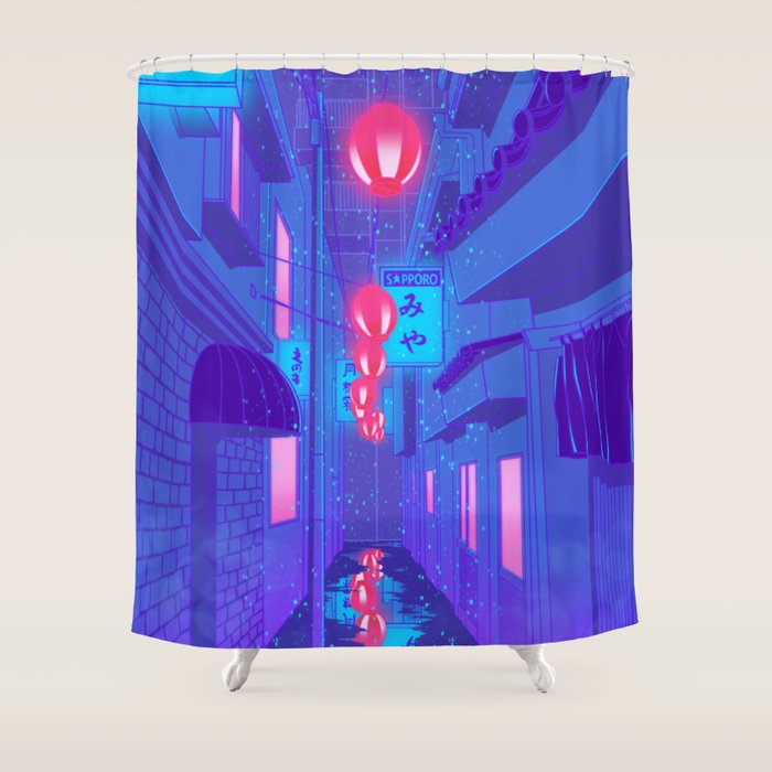 Shibuya Nights Shower Curtain Gallery Image 1