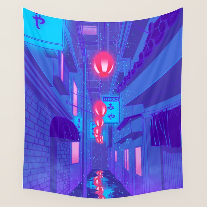 Shibuya Nights Wall Tapestry Gallery Image 4