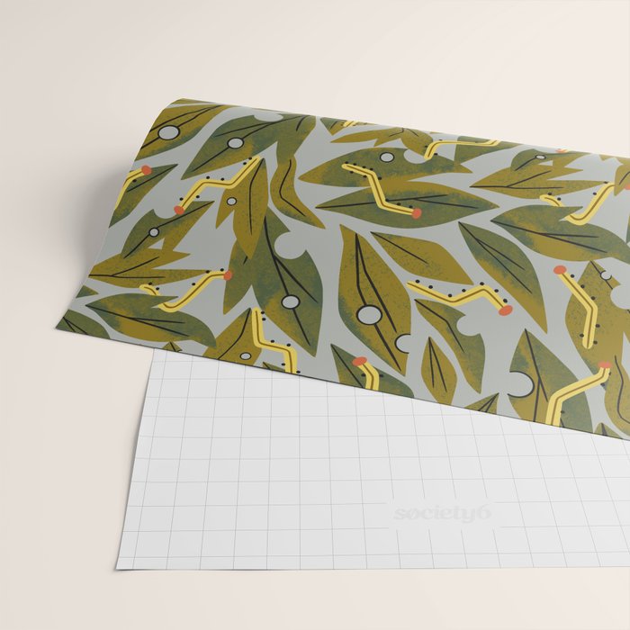 Munching Caterpillars Wrapping Paper Gallery Image 2
