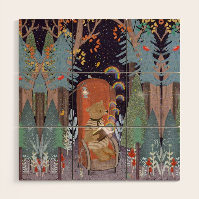 the little book of rainbows Wood Wall Art Gallery Image 1