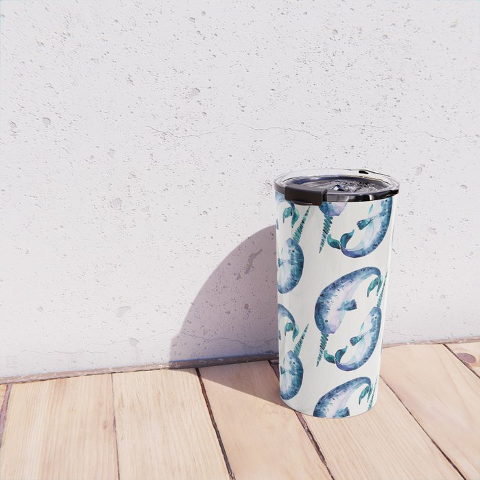 Blue Narwhals Travel Mug Gallery Image 4