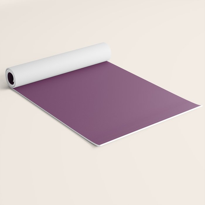 Mauve Purple Solid Color Yoga Mat Gallery Image 2