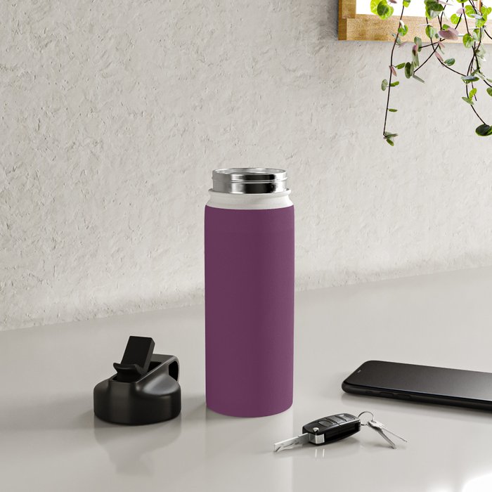 Mauve Purple Solid Color Water Bottle Gallery Image 4